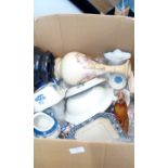 Large box of ceramics