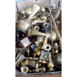 Very heavy box of brass ware