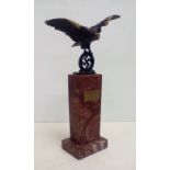 Marble and bronze trophy depicting The Reichsadler