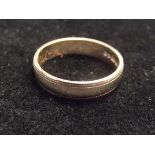 9ct gold wedding band. Size K