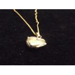 9ct gold locket and chain