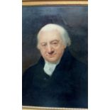 Framed oil on canvas portrait, Reverend Ed Willes