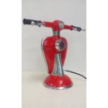 Table lamp in the form of a Lambretta, height 28cm