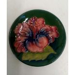 Moorcroft pin dish in the Hibiscus pattern, diamet