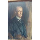 Framed oil on canvas portrait, Major General Sir D