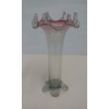 Victorian vaseline glass vase