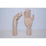 Pair of articulating treen hands