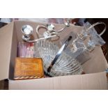 Various items to include candelabra, decanters etc
