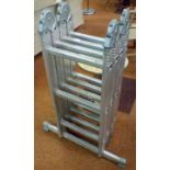 Set aluminium folding extension ladders