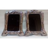 Pair of matching silver plated photo frames