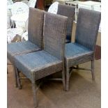 Set of four contemporary patio chairs