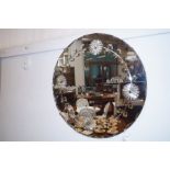 Frameless etched wall mirror
