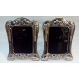 Pair of matching silver plated photo frames