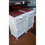 Pair of painted side cabinets