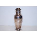 Silver plated cocktail shaker, height 25cm