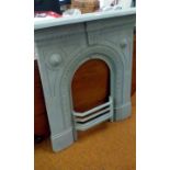 Cast iron fire surround, painted