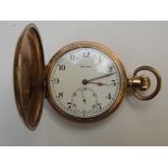 Prima gold plated full hunter pocket watch