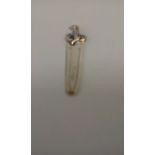 Silver bookmark with hooded cobra finial