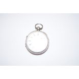 Silver cased pocket watch with sub second dial unt