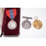 Great War medal pair awarded to 8116 Private E Clark of the Royal Fusiliers, also a George IV Faithf