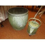 Galvanised Dolly tub together with a watering can
