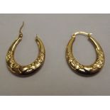 Pair of 9 carat gold earrings