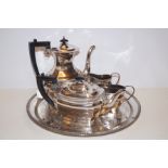 Walker and Hall four piece tea service with associ