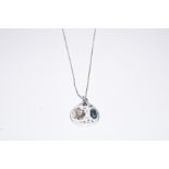 Swarovski crystal pendant with chain