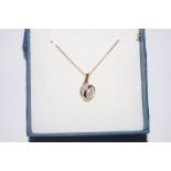 9ct gold chain and pearl pendant