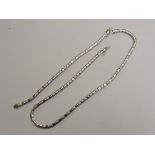 Silver necklace and bracelet set