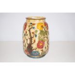 HG Wood Indian Tree pattern vase, height 17cm