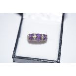 9ct gold amethyst ladies ring