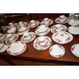 Large English Rose dinner set