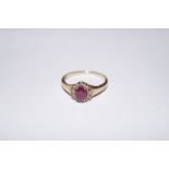 9ct gold ring with a ruby