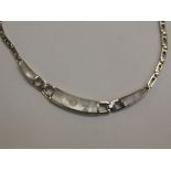 Silver necklace with hardstone