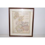 Early Lancashire map, dated 1833 with railways pub