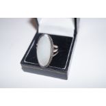 925 silver dress ring set with mother of pearl