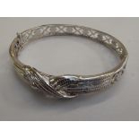 Silver bangle, 24 grams