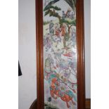 A Chinese porcelain framed plaque