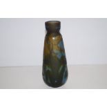 Gallé tip art glass vase - 18cm