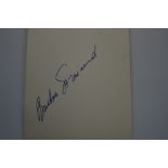 Autograph - Barbra Streisand, signed on teh back o