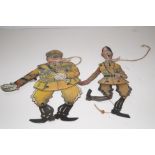 Two World War II satirical propaganda card puppets