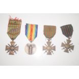 Four French campaign medals