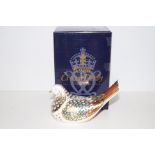 Royal Crown Derby Turtledove with gold stopper and