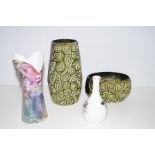 2 Sylvac vases and 2 others