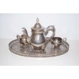 A silver plated tea set- Viners