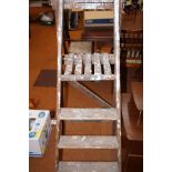 Set of wooden step ladders