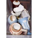 Box of ceramics to include Wedgwood