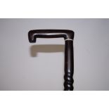 Ebony and ivory barley twist walking stick