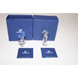 Two Swarovski miniature ornaments with original bo